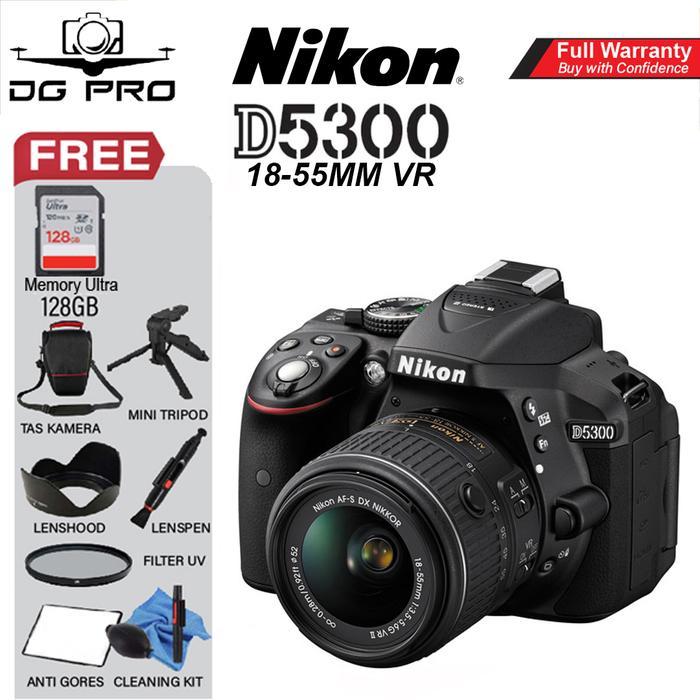 Nikon D5300 Kit Af-P 18-55Mm Vr Paket Bonus - Kamera Nikon D5300 Dslr Terbaru 
