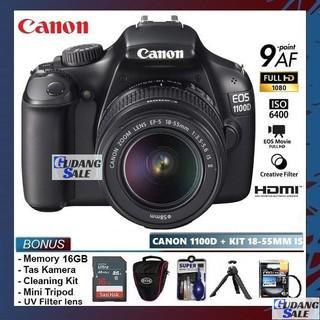 New Kamera Canon Eos 1100D + Lensa Kit 18-55Mm Is - Garansi 1 Tahun Terbaru 