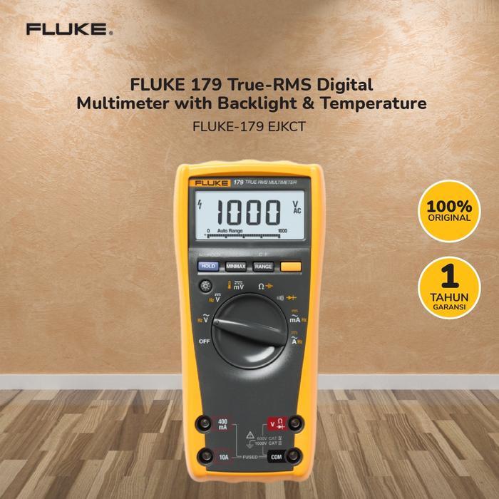 FLUKE 179 TrueRMS Digital Multimeter with Backlight & Temperature FLUKE179 EJKCT