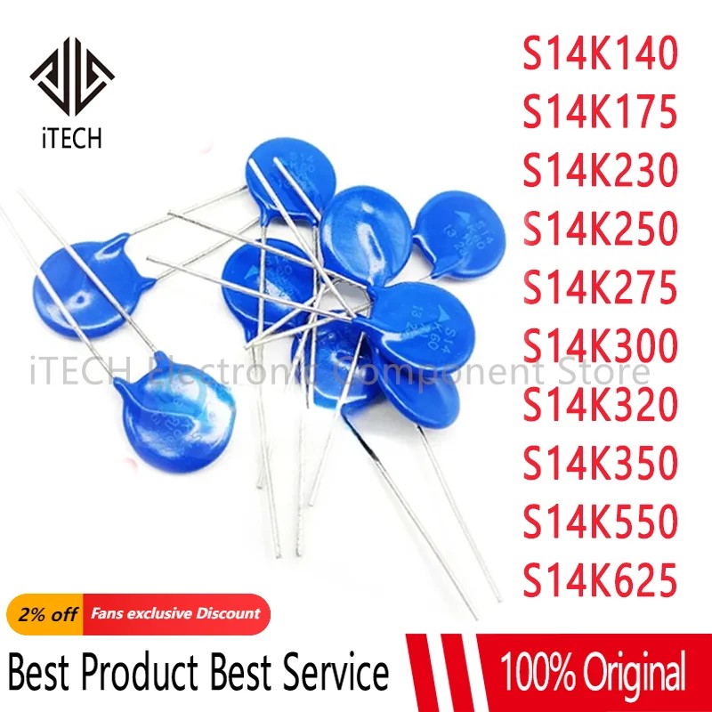 10pcs Varistor S14K550 S14K250 S14K140 S14K175 S14K300 S14K350 S14K230 S14K625 S14K275 S14K320