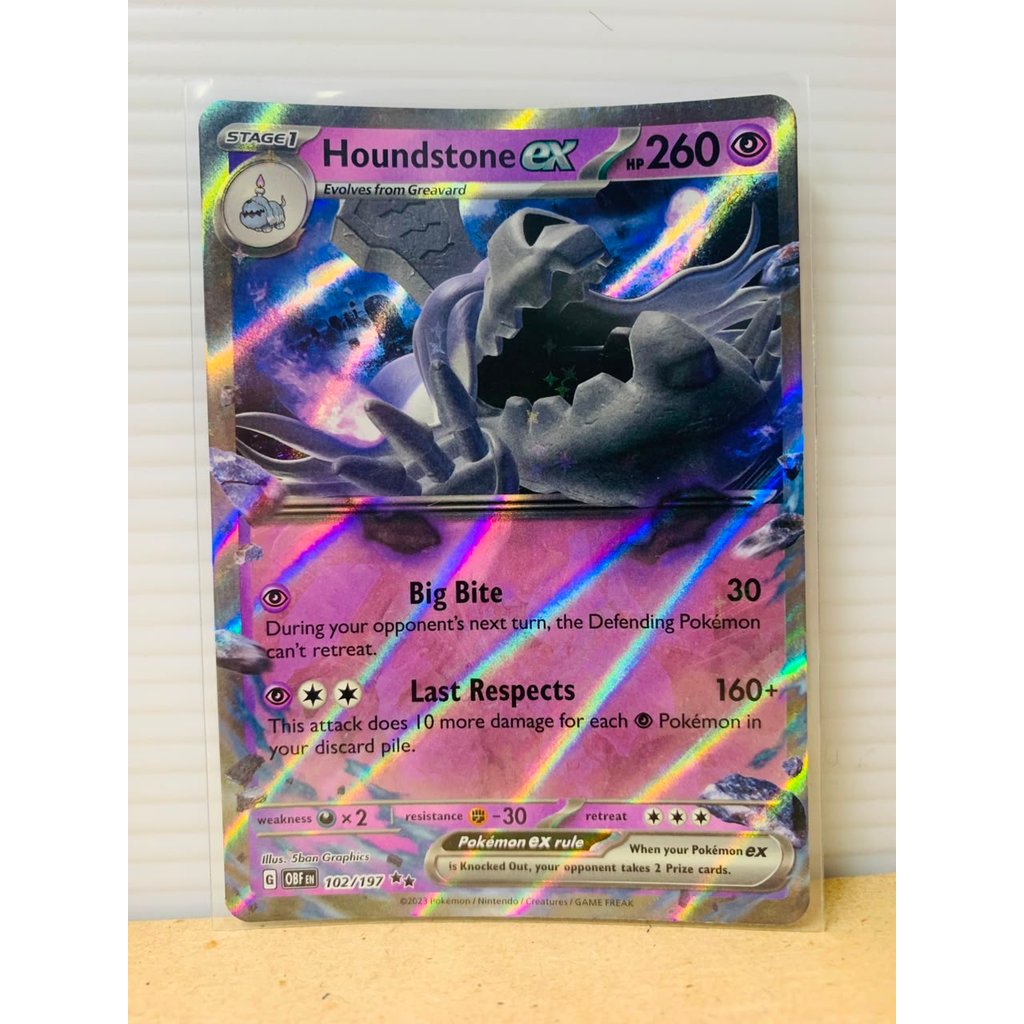 Houndstone ex #102 Pokemon Obsidian Flames