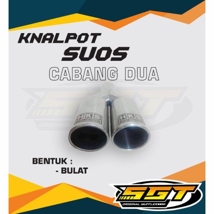 Knalpot Suos Cabang 2 Bulat