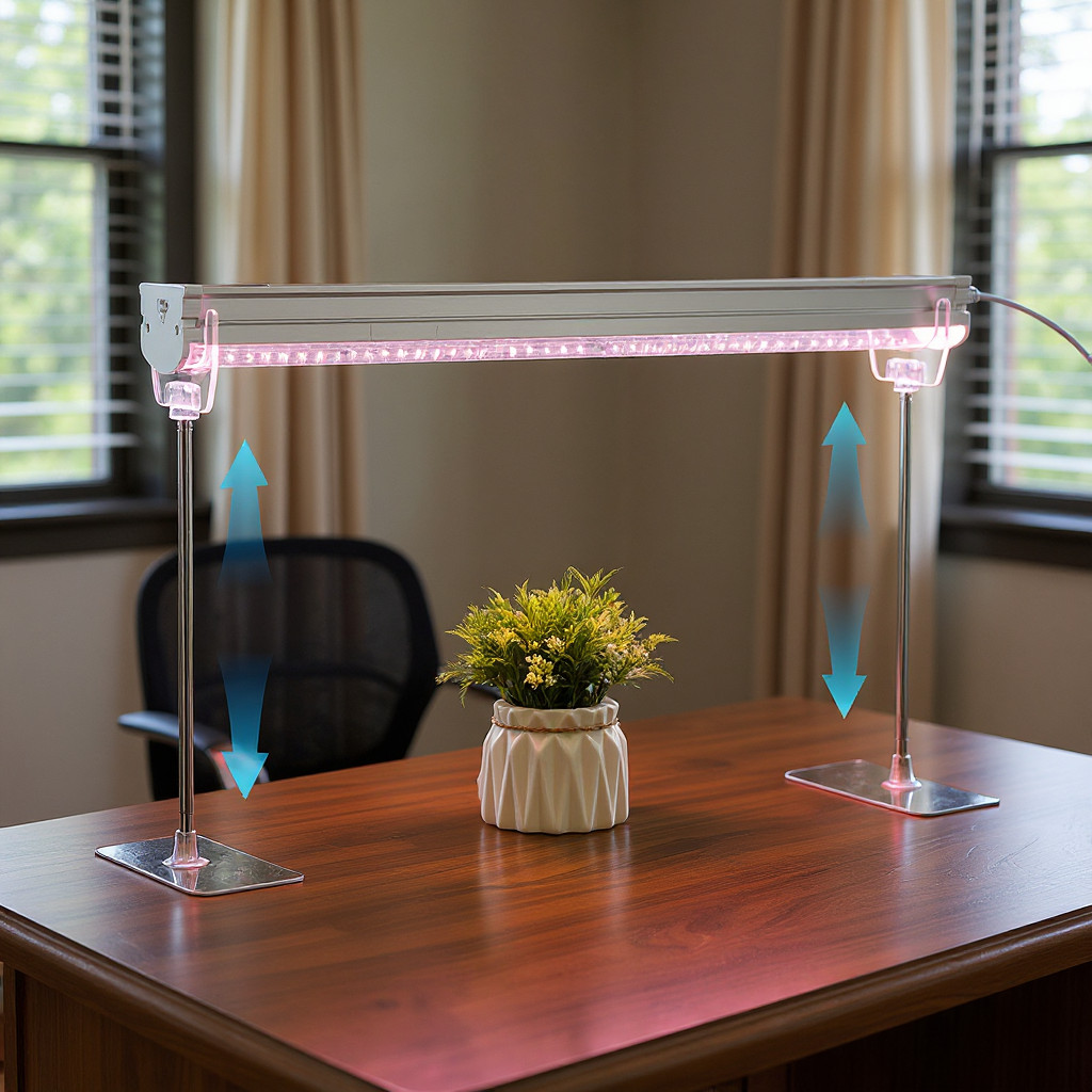 1 Pair Grow Light Bracket Tabletop Grow Light Stand Indoor Plant Light Stand Grow Light s Adjustable