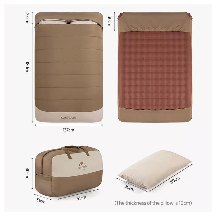 Terbaru Kantung Tidur Double Naturehike Nh21Msd02 Double Sleeping Bag