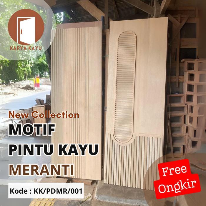 Pintu Kayu MERANTI dan Kusen Kayu, Tahan Lama | Pintu Rumah, Pintu Kantor, Pintu Minimalis Modern - 