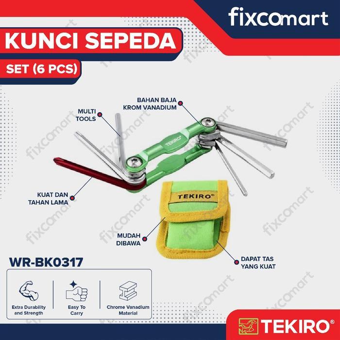 Tekiro Kunci Sepeda Lipat Set 6 Pcs / Tekiro Bike Toolkit