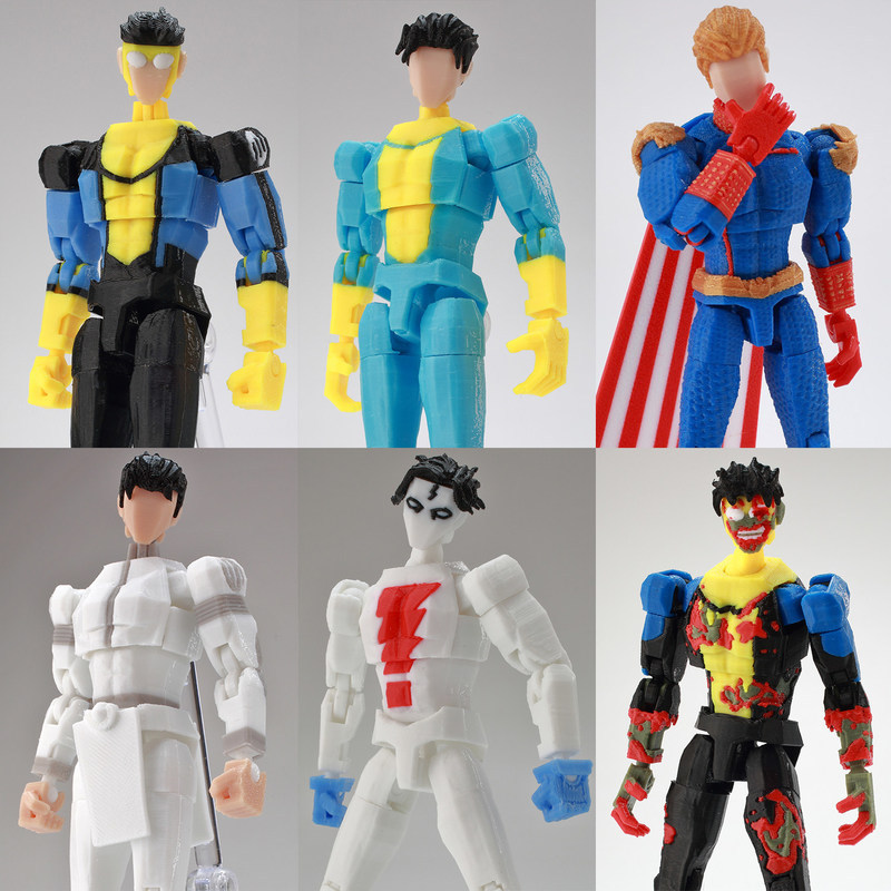 Action Figures Invincible Titan Characters 3d Printed 9l Multi Joint Articulated Collectible Comic
