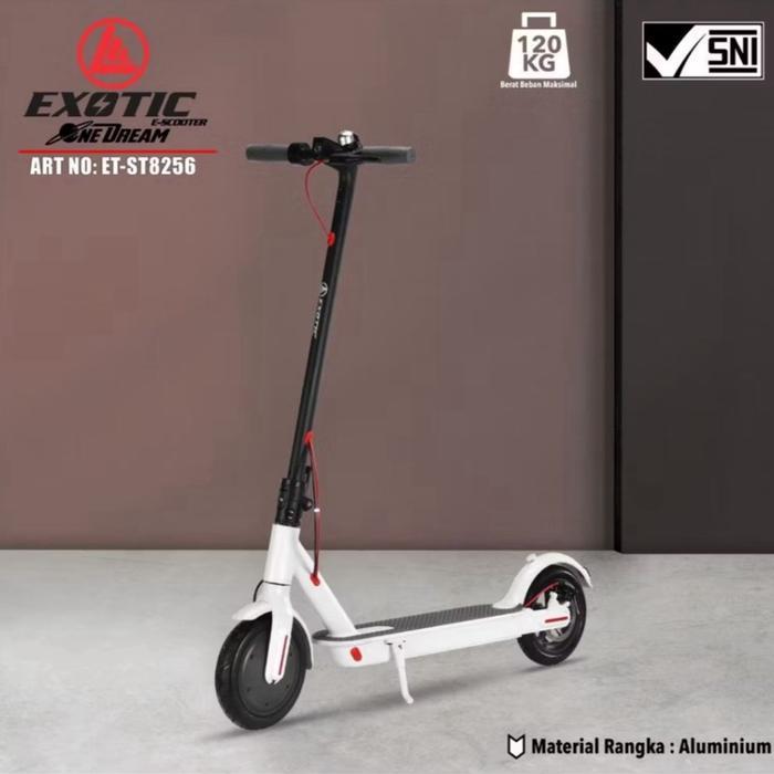 Skuter Listrik Lipat Otoped Anak & Dewasa EXOTIC ST8256 GrabWheel ORI Scooter - Putih
