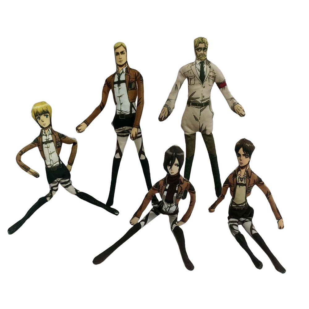 Anime Levi Eren Jaeger Plush Levi Eren Jaeger Hange Zoe Plushies Doll Slender Twistable Shape