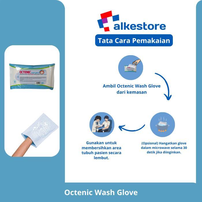 Octenic Body Wash Gloves/Pembersih Badan/Tisu Basah Anti Bakteri