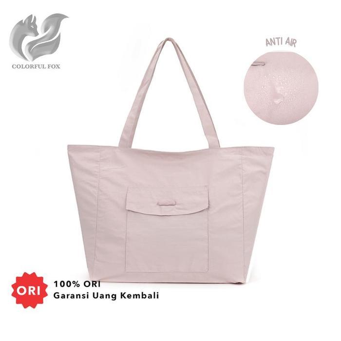 Tas Bahu Wanita Totebag Kuliah Anti Air Colorful Fox 842