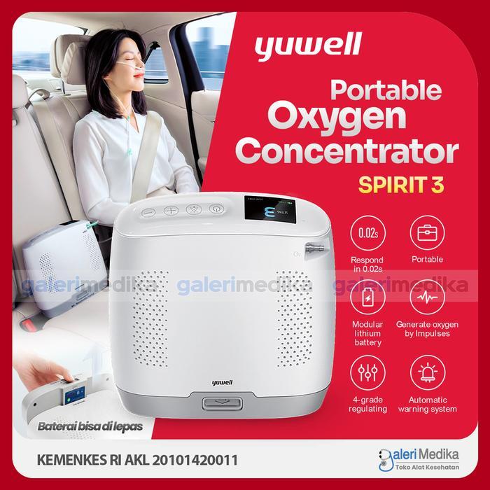 Promo Oksigen Portable Travel Yuwell Sprit 3 / Oksigen Concentrator Portable / Portable Oxygen