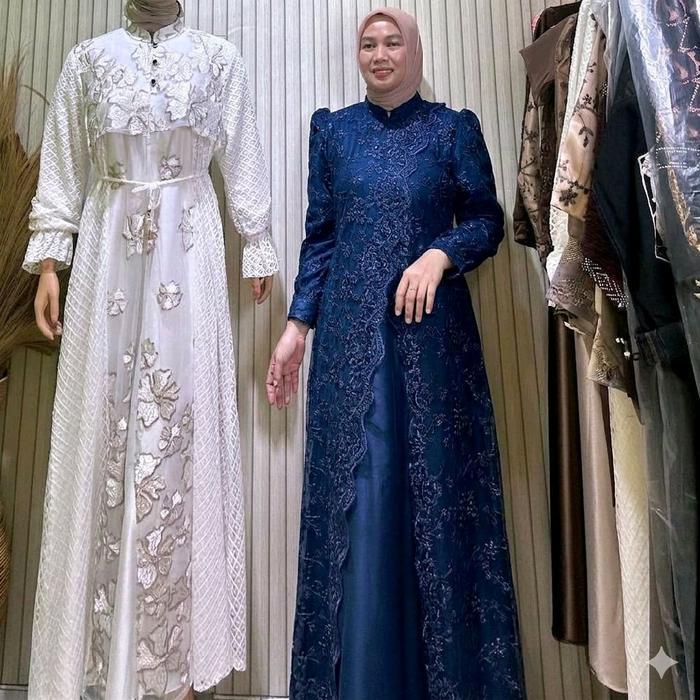 gamis Aura brukat .free hijab gamis mewah