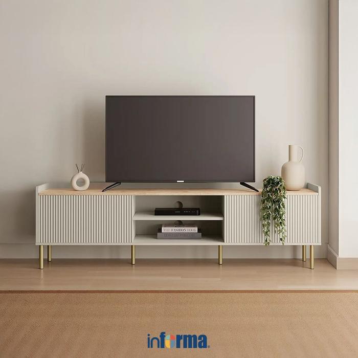 Informa Kira Rak TV - Abu-abu Taupe Cabinet TV Stand Meja TV Lemari TV