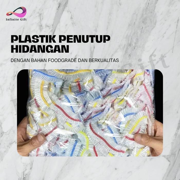 ( 500 PCS ) PLASTIK PELINDUNG MAKANAN / WRAP KARET PLASTIK PELINDUNG MAKANAN BUAH WRAPPING