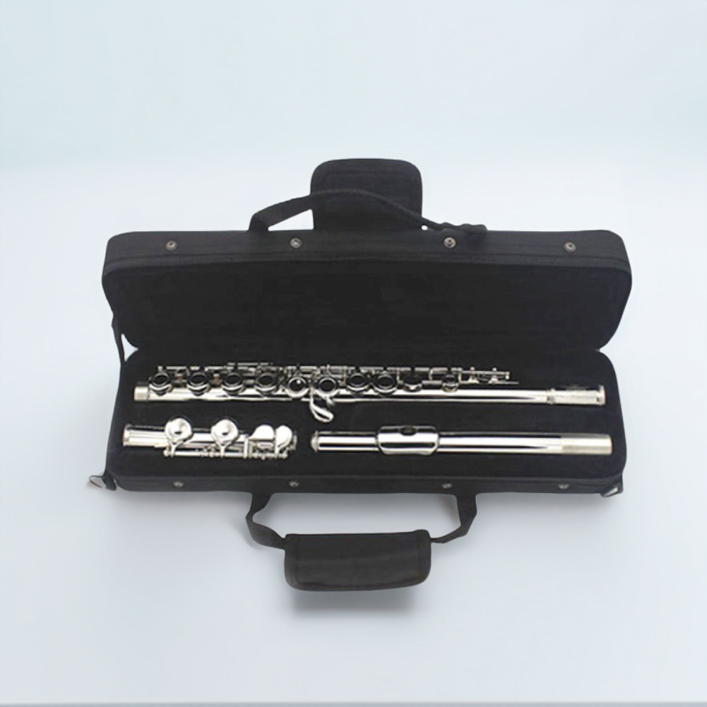 Closed Hole C Flute with Carrying Case/Bag Silver Plated Flute Student Flute Instrument for Student