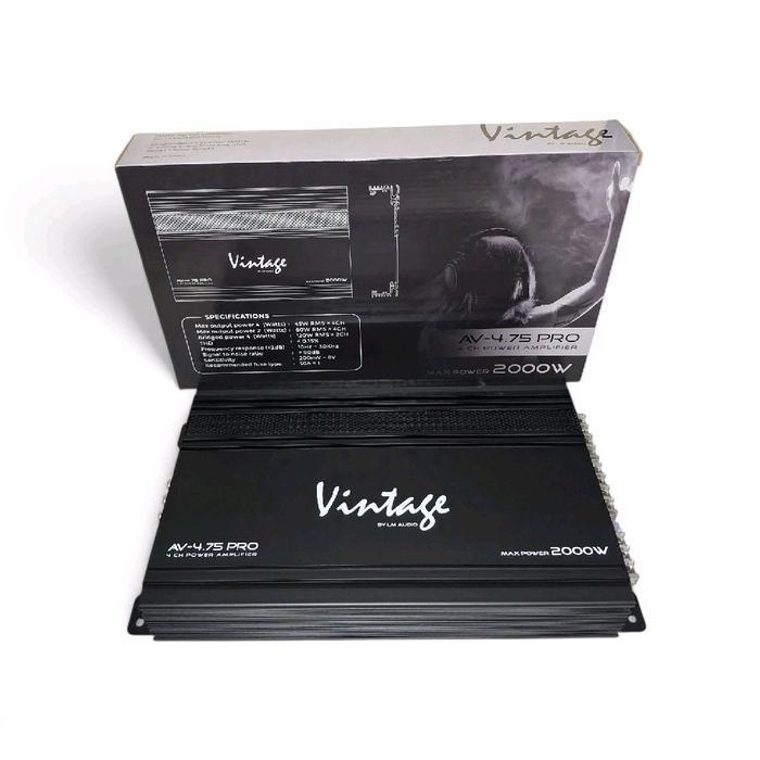 Power amplifier 4 channel vintage av-4.75 pro power 4 channel vintage by lm audio