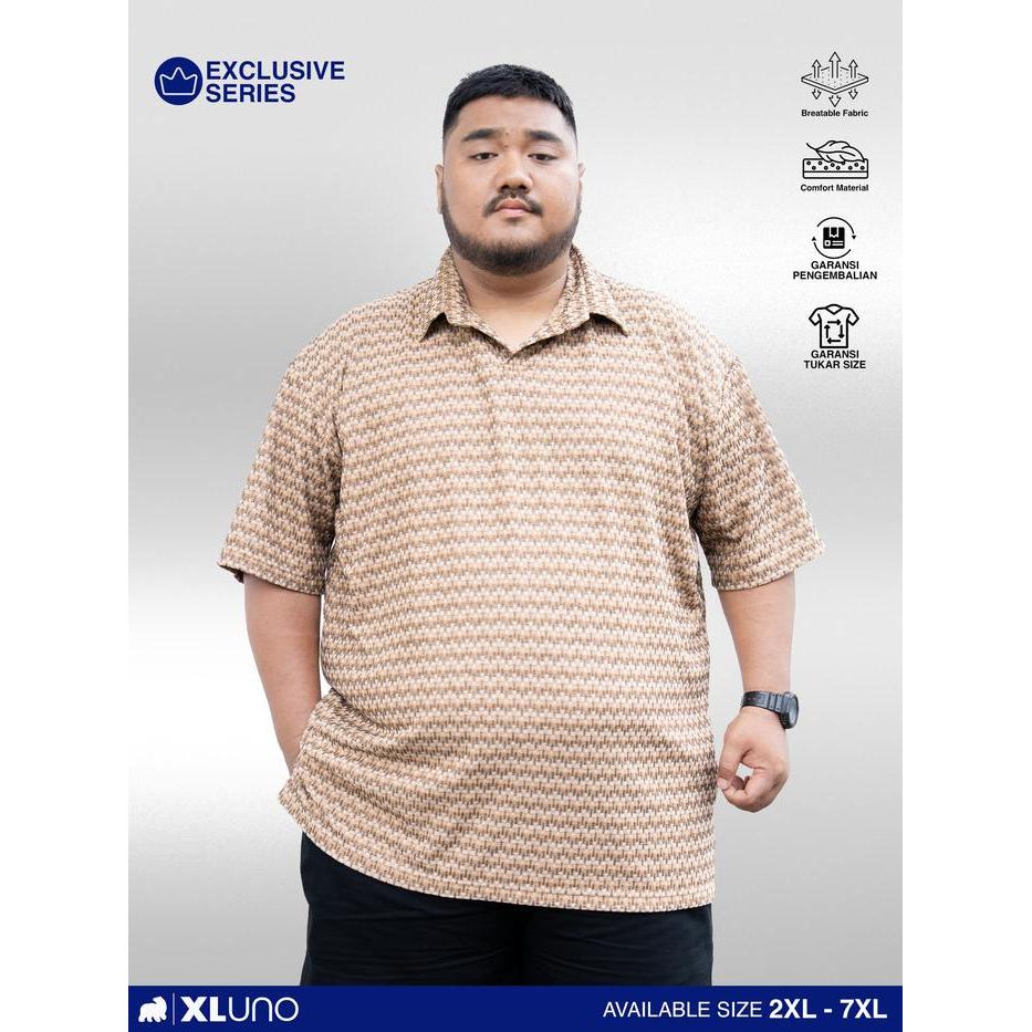 XLUNO ETHICAL POLO MOCCACHINO BAJU POLO PRIA JUMBO KNIT BIG SIZE LENGAN PENDEK