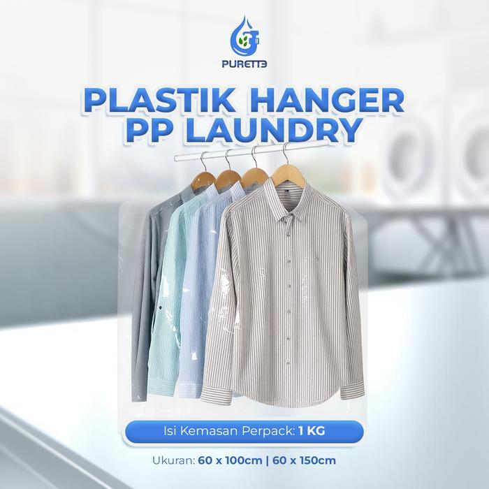 NEWW Plastik Baju Gantung Plastik Hanger Gamis Plastik Laundry Lubang