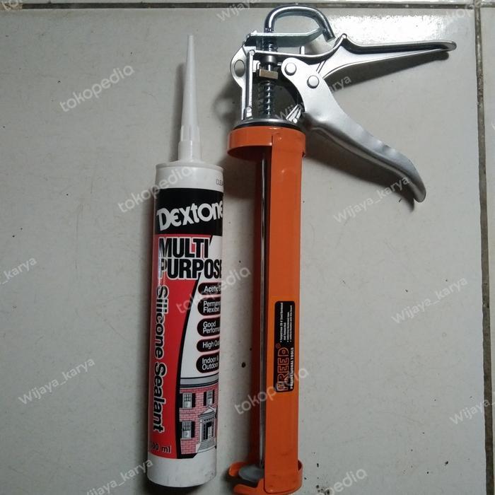 Paket alat lem tembak + lem tembak sealant dextone