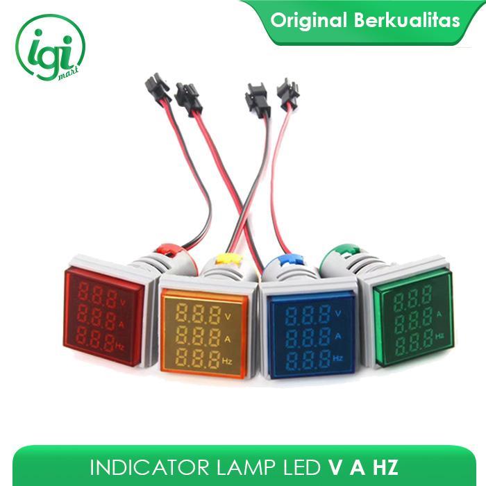 Pilot Lamp Led Digital Meter V Hz A / Indicator Led Volt Hz Ampere