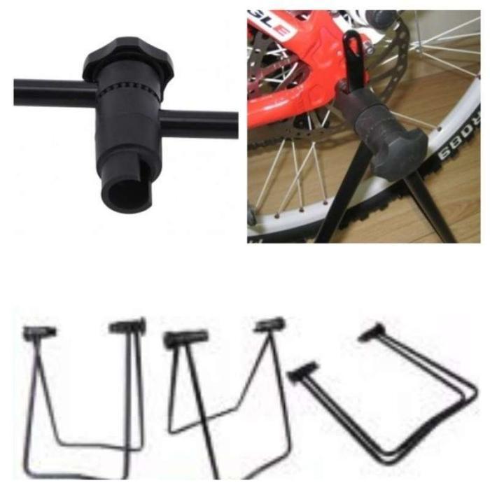Bike Stand Parkir 1 Sepeda Paddock Statis Rack Floor Display Universal