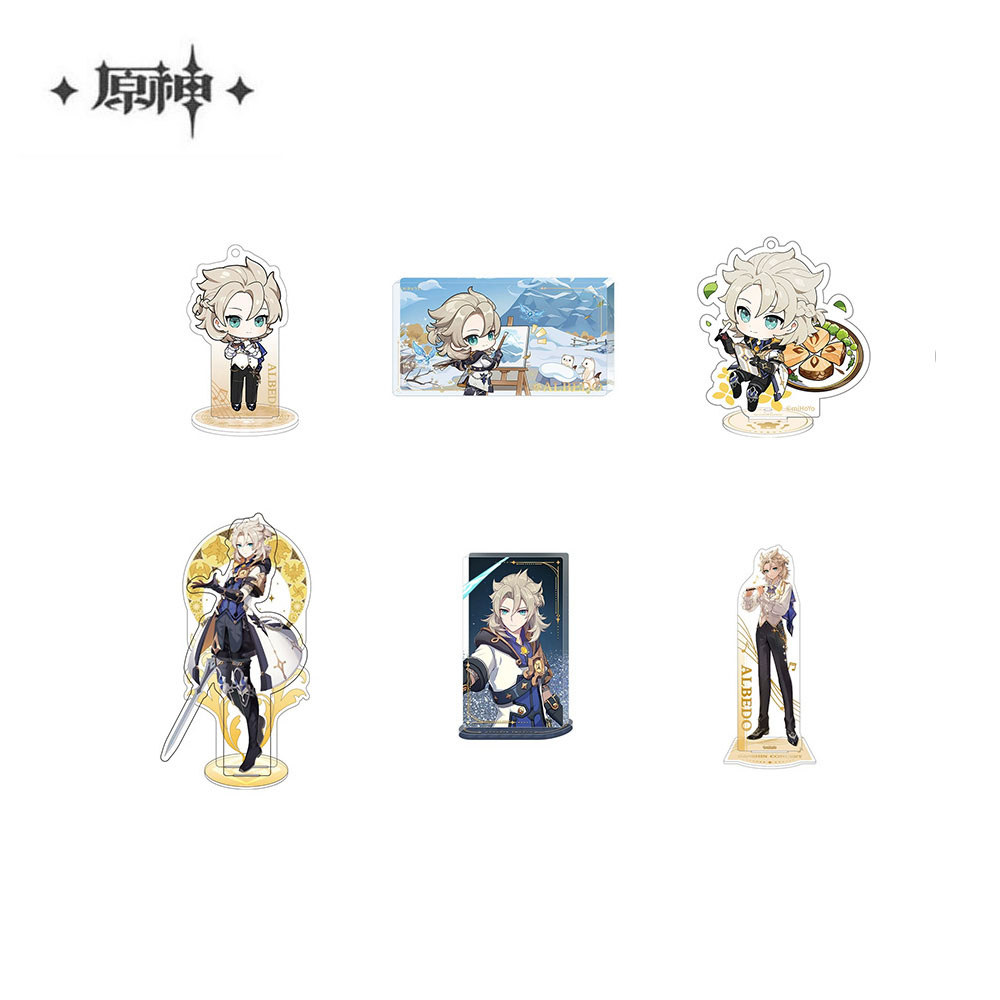 Sunsyea Official Genshin Impact Merch From miHoYo Albedo Acrylic Stand Ornament Anime Collection