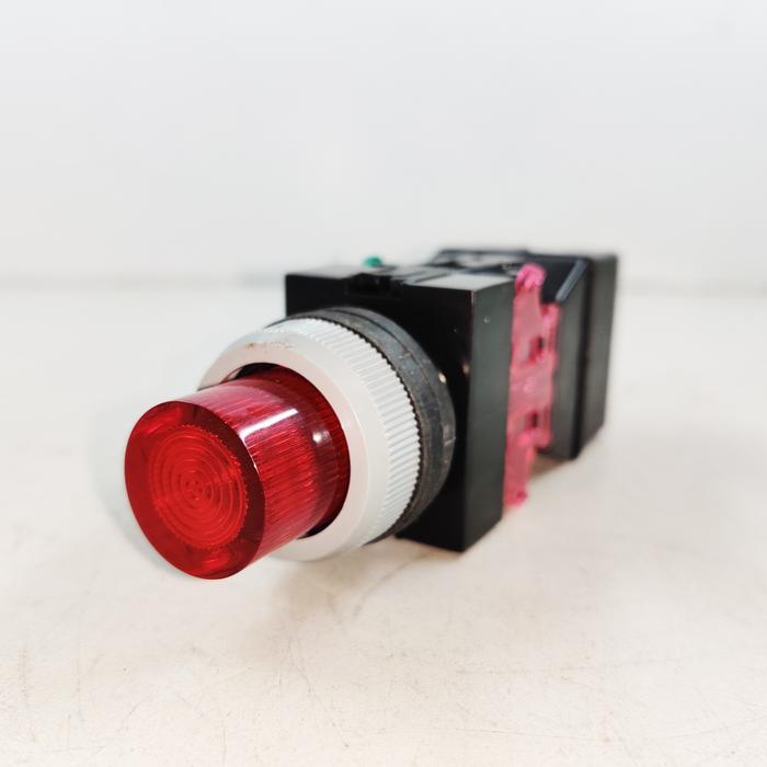 CAMSCO Push Button Red Lamp 220V pushbutton lampu merah S6V NO NC 24mm