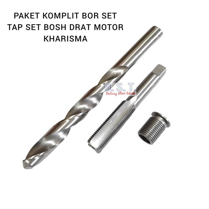 Paket Komplit Mata Bor Tap Set Bosh Drat Sok Drat Busi Kharisma