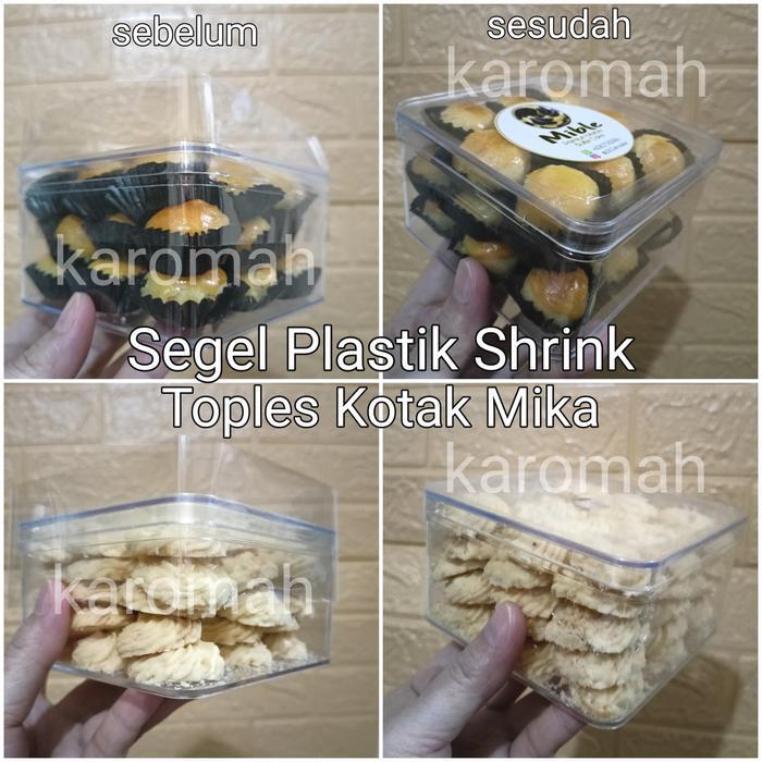 Segel Plastik Shrink untuk Toples Mika Kotak 300gram - Bagian Tutup
