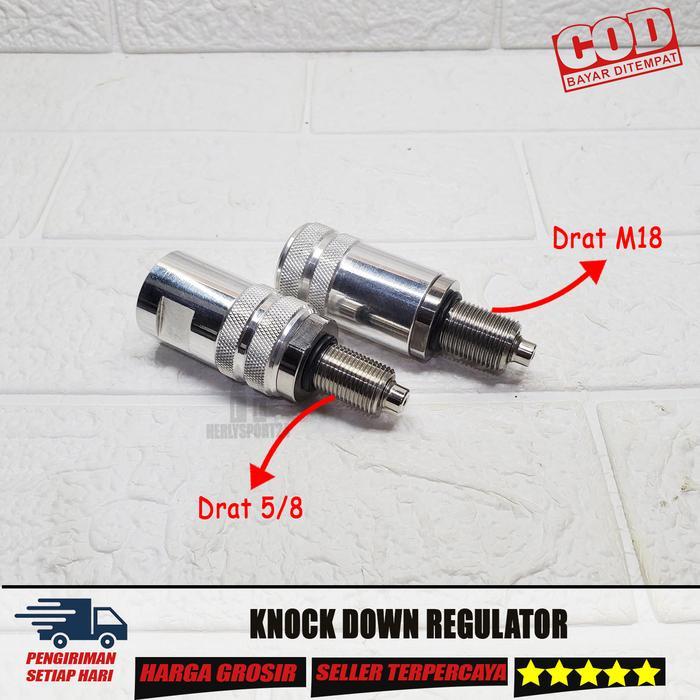 Knock Down Tabung M18 Dan 5/8 1 Set Knok Down Regulator Knock Down M18 Drat 5/8 Bahan Dural Ringan