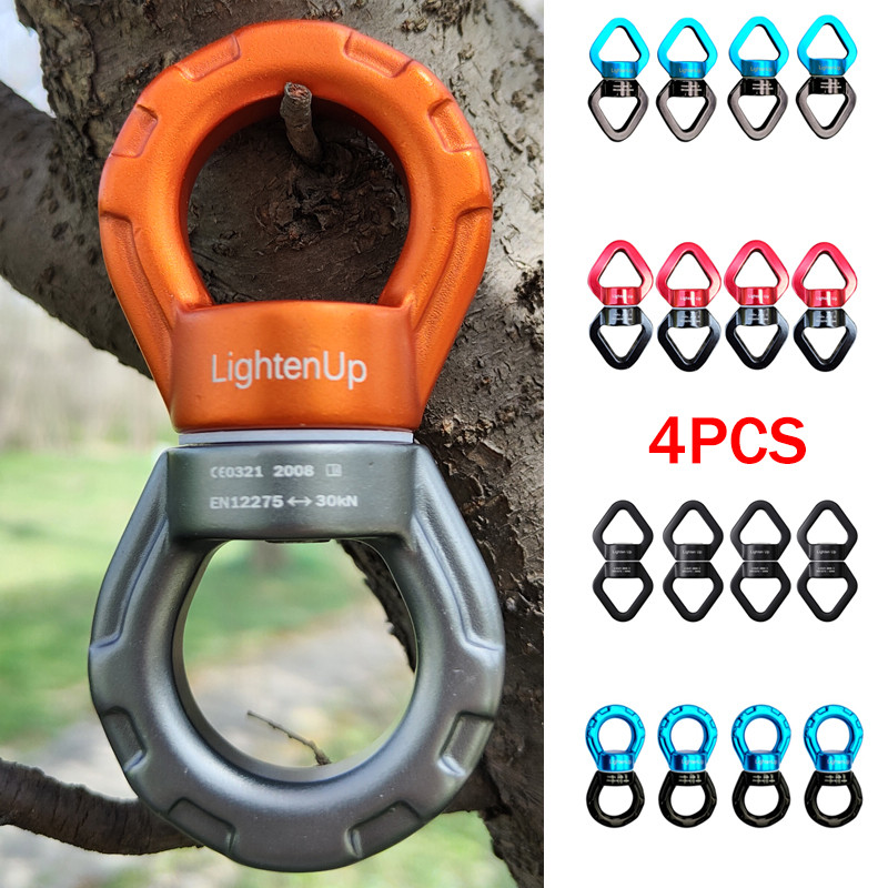 30Kn Outdoor Rock Climbing Carabiner Swl Connector Unrsal Gimbal Ring Yoga Swing Hammock Rope Swl
