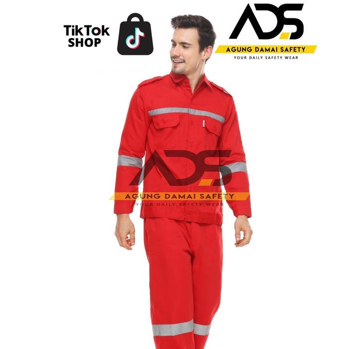 Wearpack Safety Setelan Baju dan Celana / Wearpack Safety Kerja Lengan Panjang