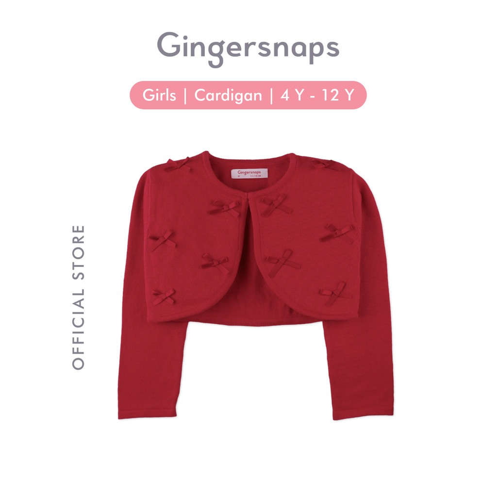 Gingersnaps Ma Chérie Cardigan Rococco Red - Jaket Anak Perempuan (Merah)