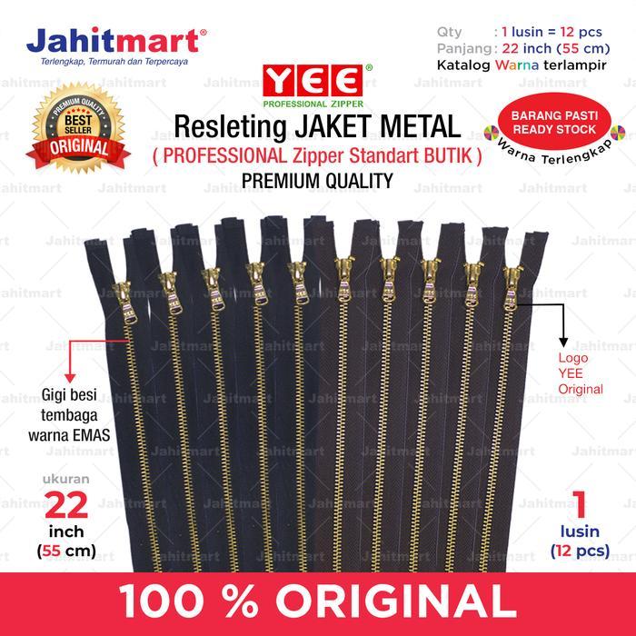 RESLETING JAKET BESI KUNINGAN MERK "YEE" / MGO 22 INCI (55CM) "LUSIN"