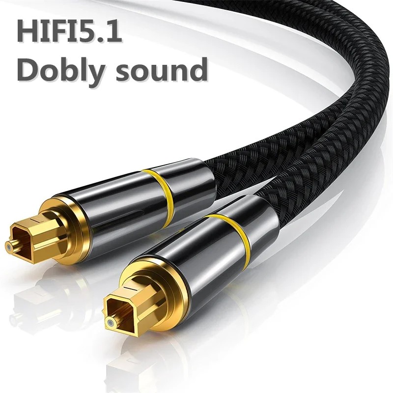 Optic Audio Cable Digital Optical Fiber Cable 1m 5m 10m SPDIF Coaxial Cable for Amplifiers Player PS