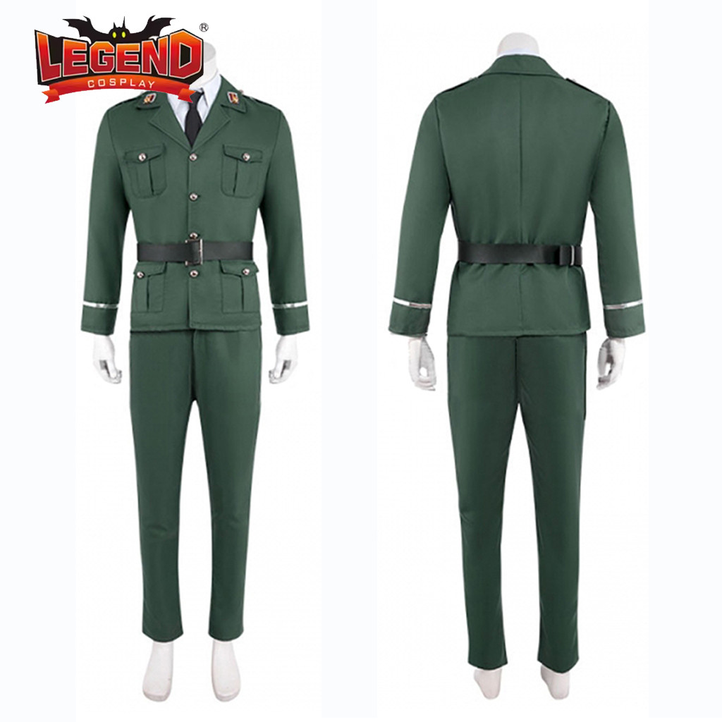 Yuri Briar Cosplay Uniform Green Military Suit Comic Con Set Men Halloween Party Role Play Outfit