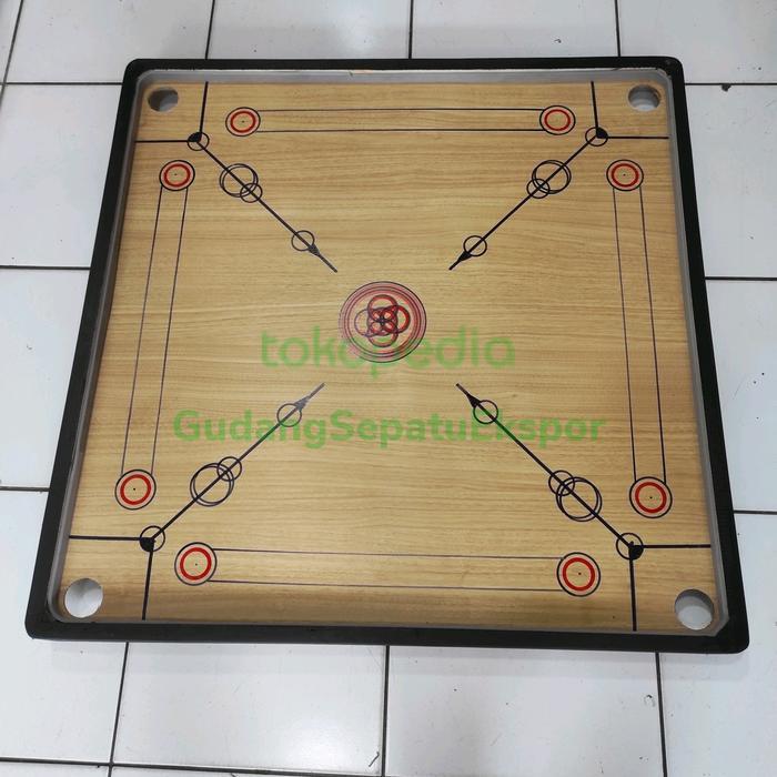 Best Seller Meja Karambol Sedang Ukrn 75 Cm X 75 Cm Lengkap Biji & Bubuk Kristal Original
