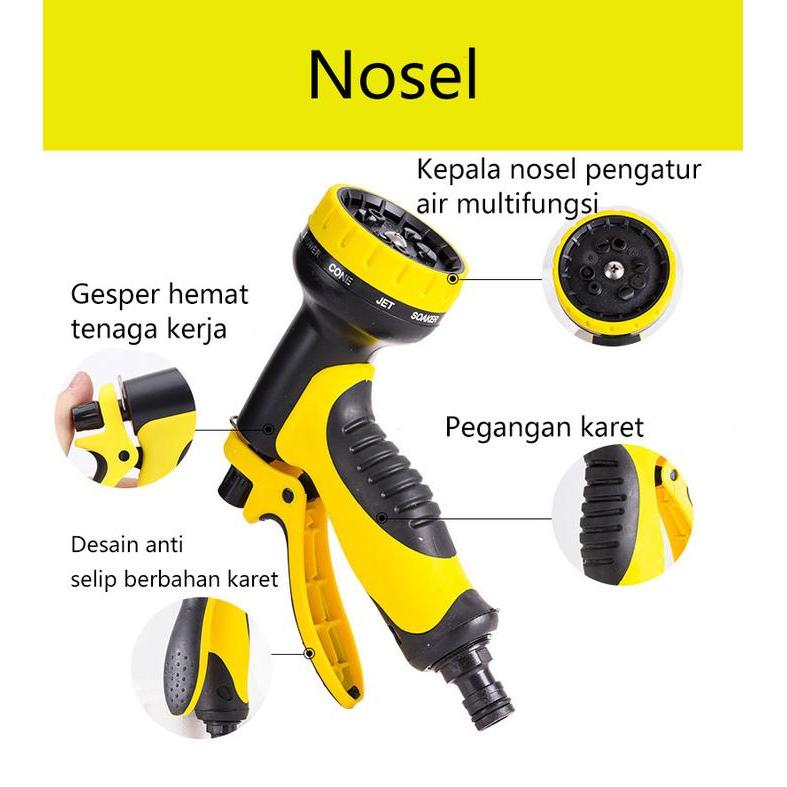 40M Hose Reel Set Gulungan Pipa Air Set Gulungan Selang Dengan Selang Air Selang Air Tahan Lumut