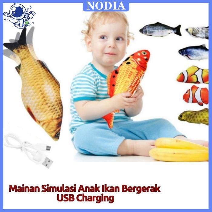 SALE Nodia Toys Mainan Viral Ikan Goyang / Ikan Mainan Bergerak / Ikan Bergerak Untuk Bayi Tidur /