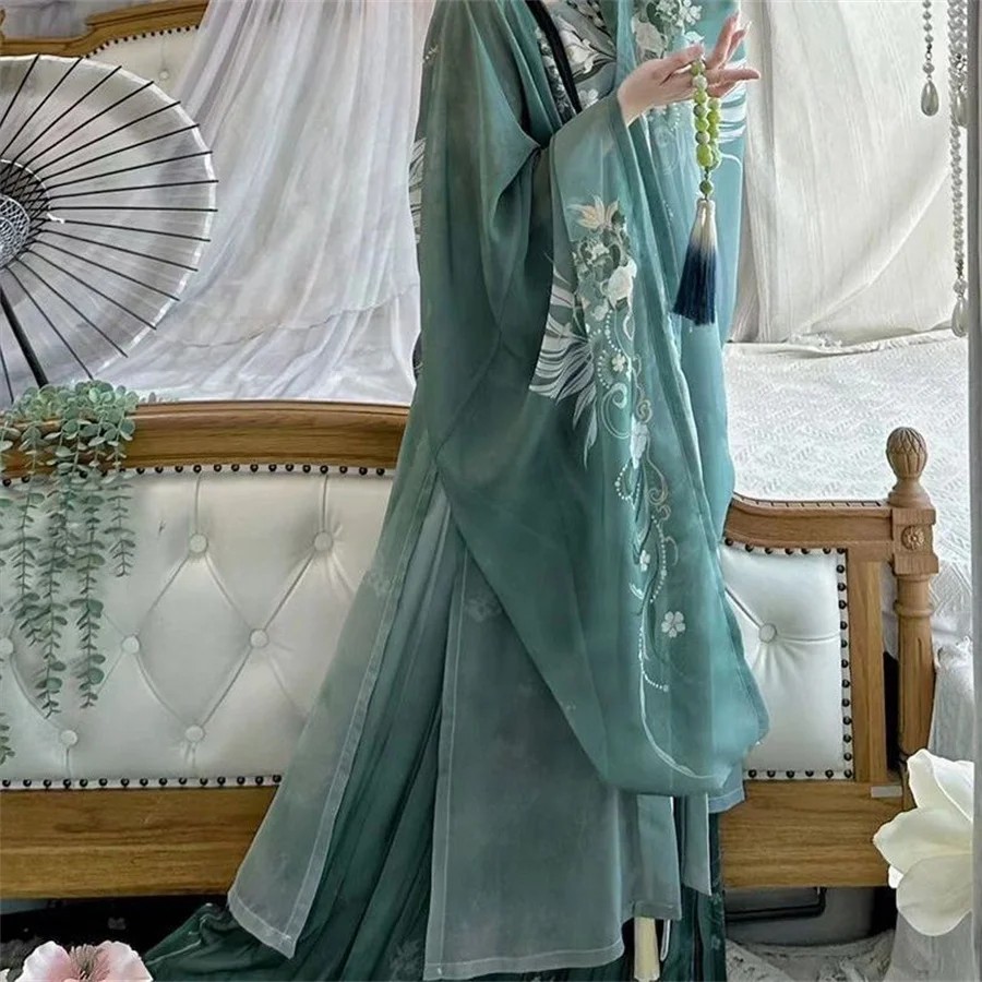 Hanfu Dress Women Chinese Traditional Vintage Hanfu Female Halloween Cosplay Costume Printed Hanfu