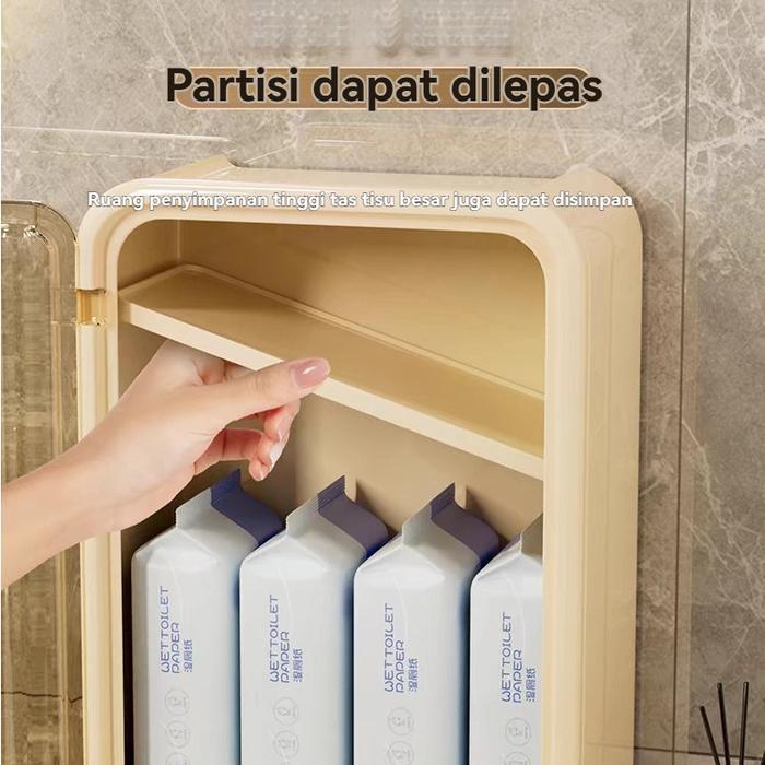 Lemari Plastik Kamar Mandi Dinding Aesthetic Lemari Kamar Mandi Tempel Wall Mounted Storage Box
