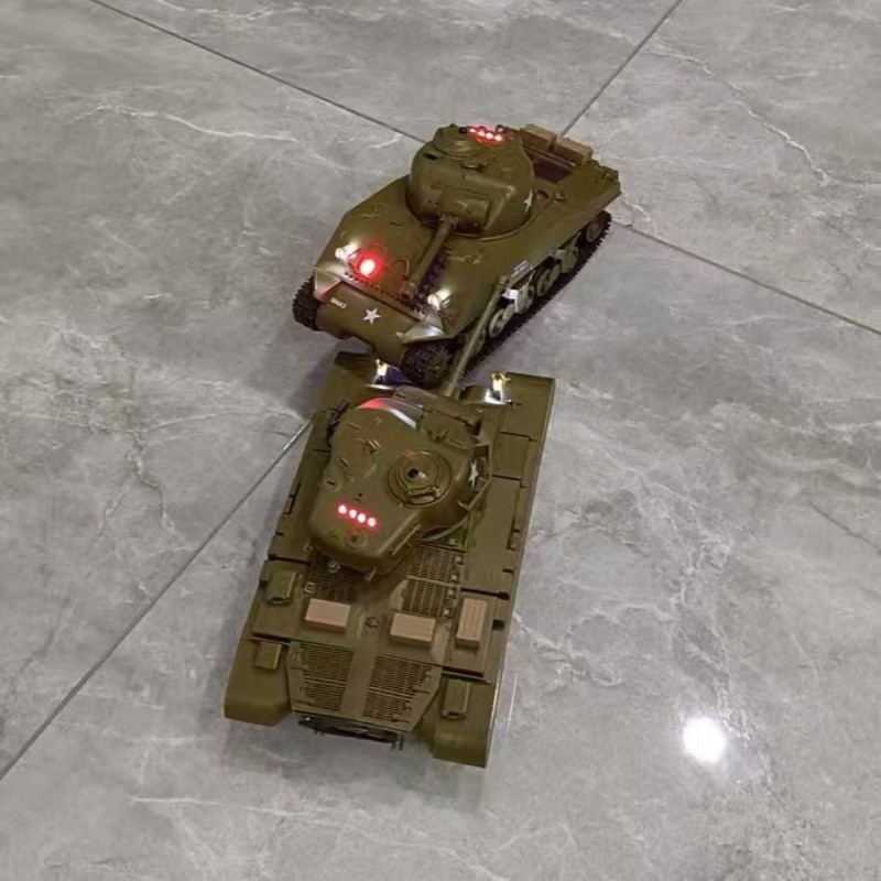 Henglong Rc 1/30 Tanks M26 M4A3 Sherman Vs Battle Tanks 2.4Ghz Rc Panzer Remote Control El Tank Boy