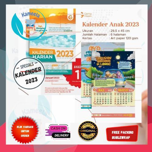 Kalender Anak muslim 2023 kalender dinding meja Harian gema Insani