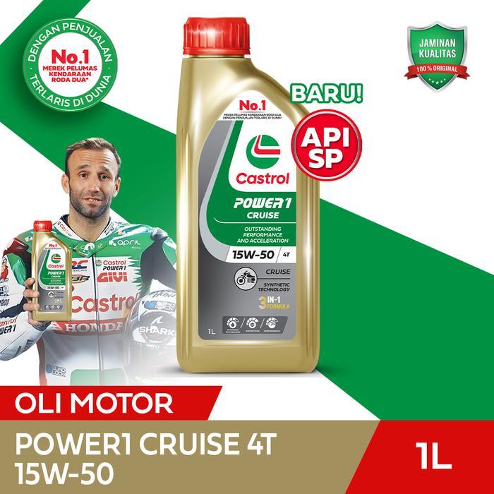 Oli Mesin Motor Castrol Power1 Cruise 4T 15W-50 (1L) Terpercaya