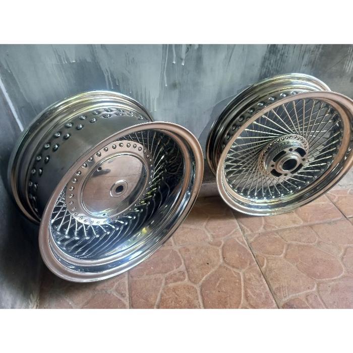 velg lowrider vario scupy mio ring 13 lebar 3.50inch dan 13 lebar 6inch - Crom