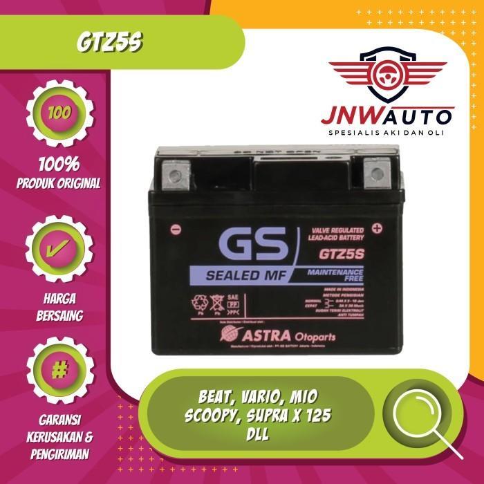 Aki Motor Gs Astra Mf Gtz5S Untuk Beat, Vario, Mio, Scoopy