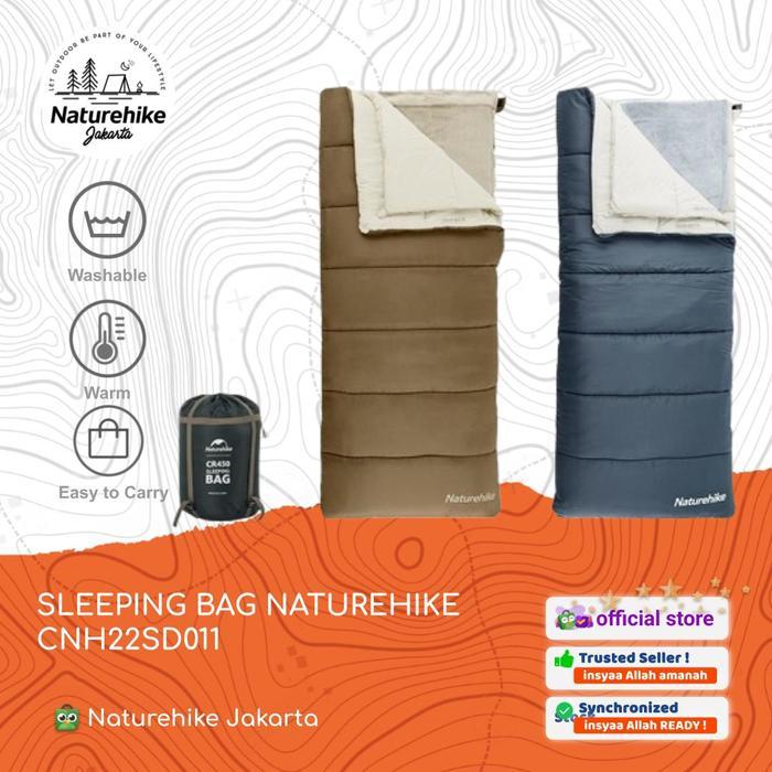 SLEEPING BAG / KANTONG TIDUR CAMPING SELIMUT GLAMPING 3 LAYER CR450 NATUREHIKE CNH22SD011