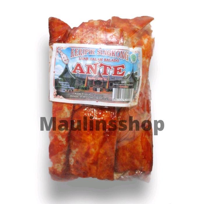 "New" Keripik Singkong Balado Padang ANTE Luar dalam balado 200gr Sanjay Lampung Ubay Food Pedas