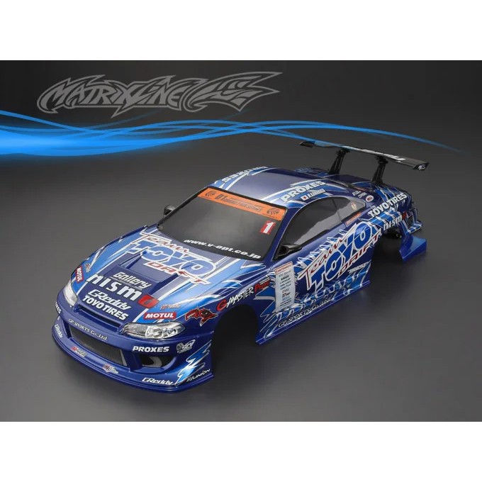 TY15 Silvs S15 GP complete 1/10 1:10 drift RC PC body shell 195width paint body with lampshade drift